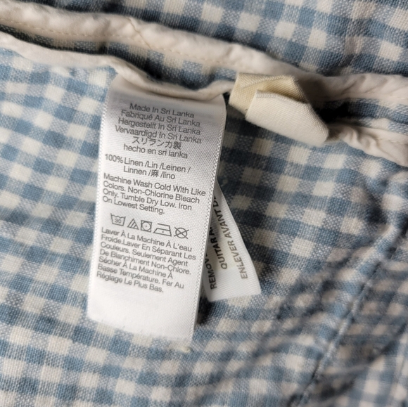 Madewell 100% Linen Oversized Collarless Gingham Blazer Size XS - Picture 11 of 11